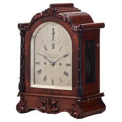Antique English mahogany 8-day bracket clock by Anderson