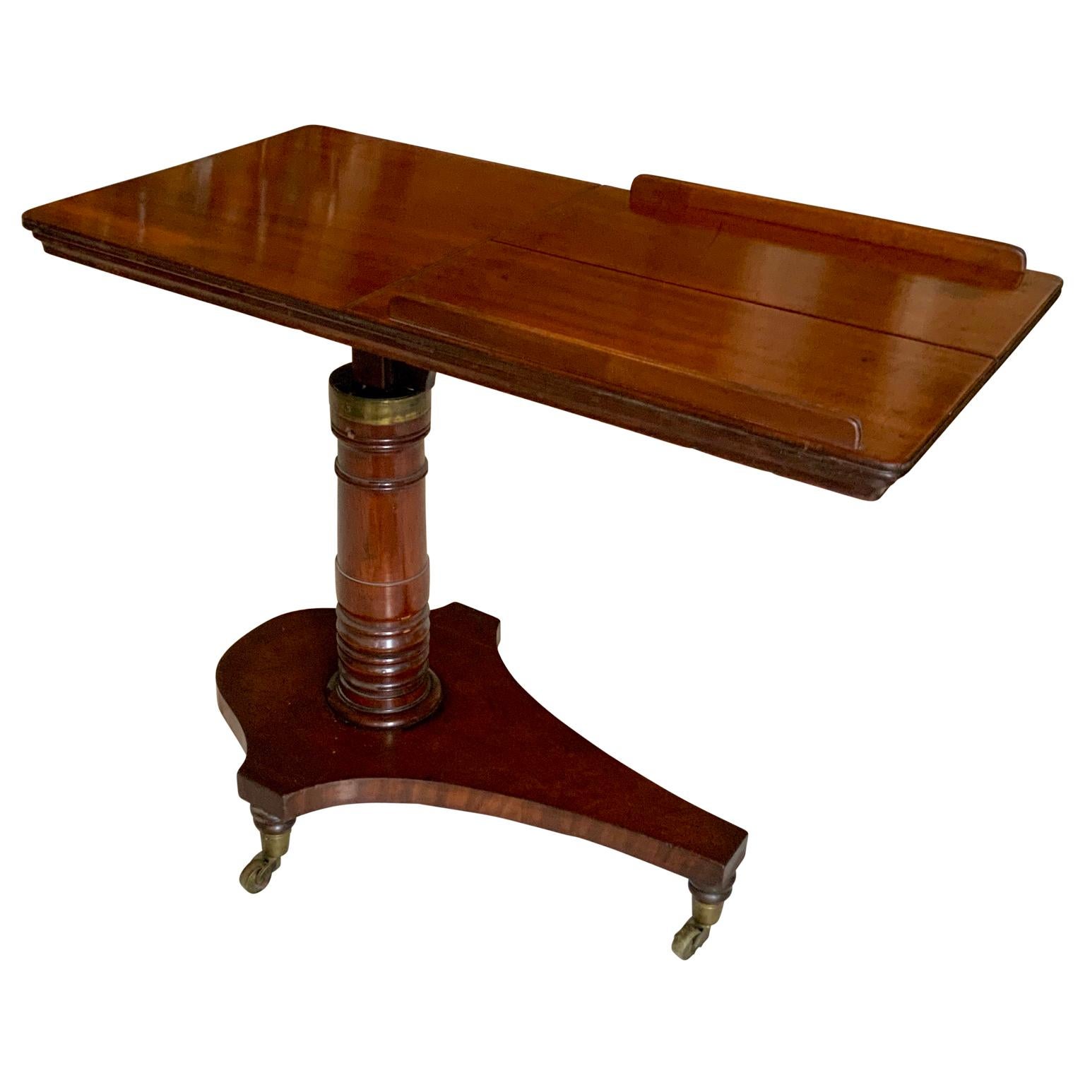 English Mahogany Adjustable Reading or Musical Table Stand 1