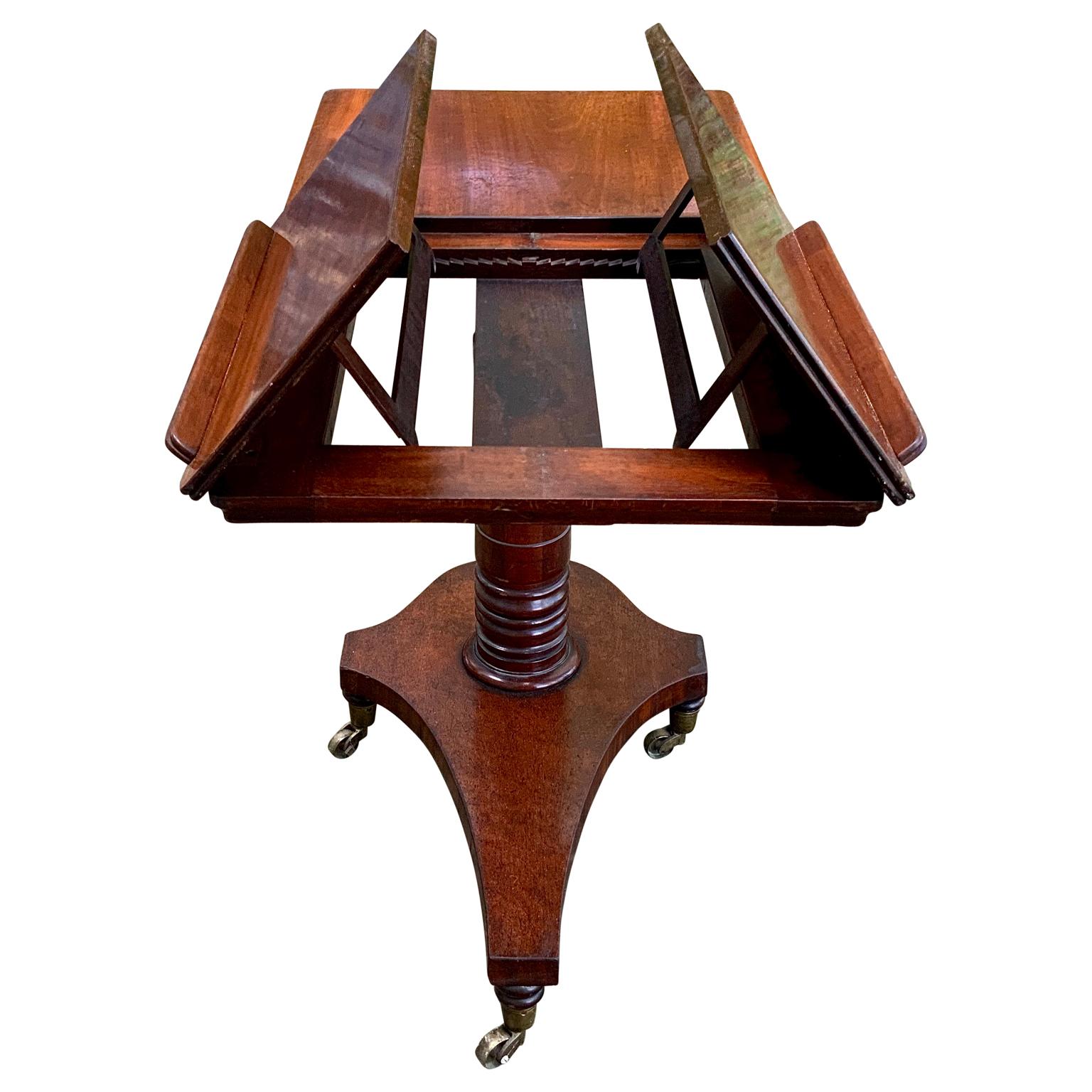 19th Century English Mahogany Adjustable Reading or Musical Table Stand