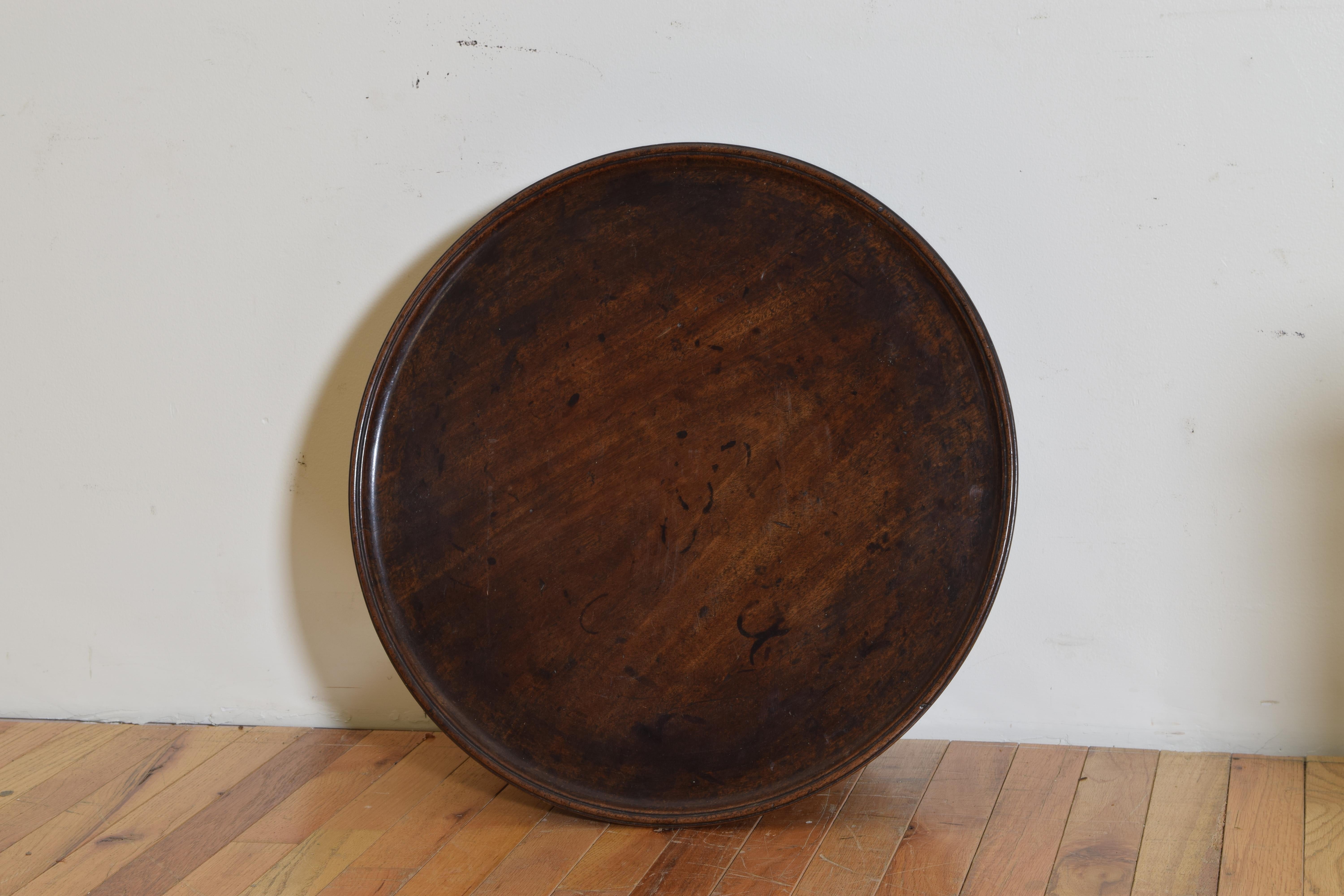 English Mahogany and Grained Ash Drum Table with Dish Top, circa 1830 5