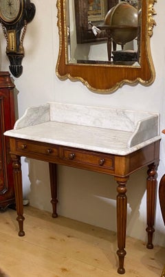 English Mahogany and Marble Wash Stand / Dressing Table, Early 19th Century