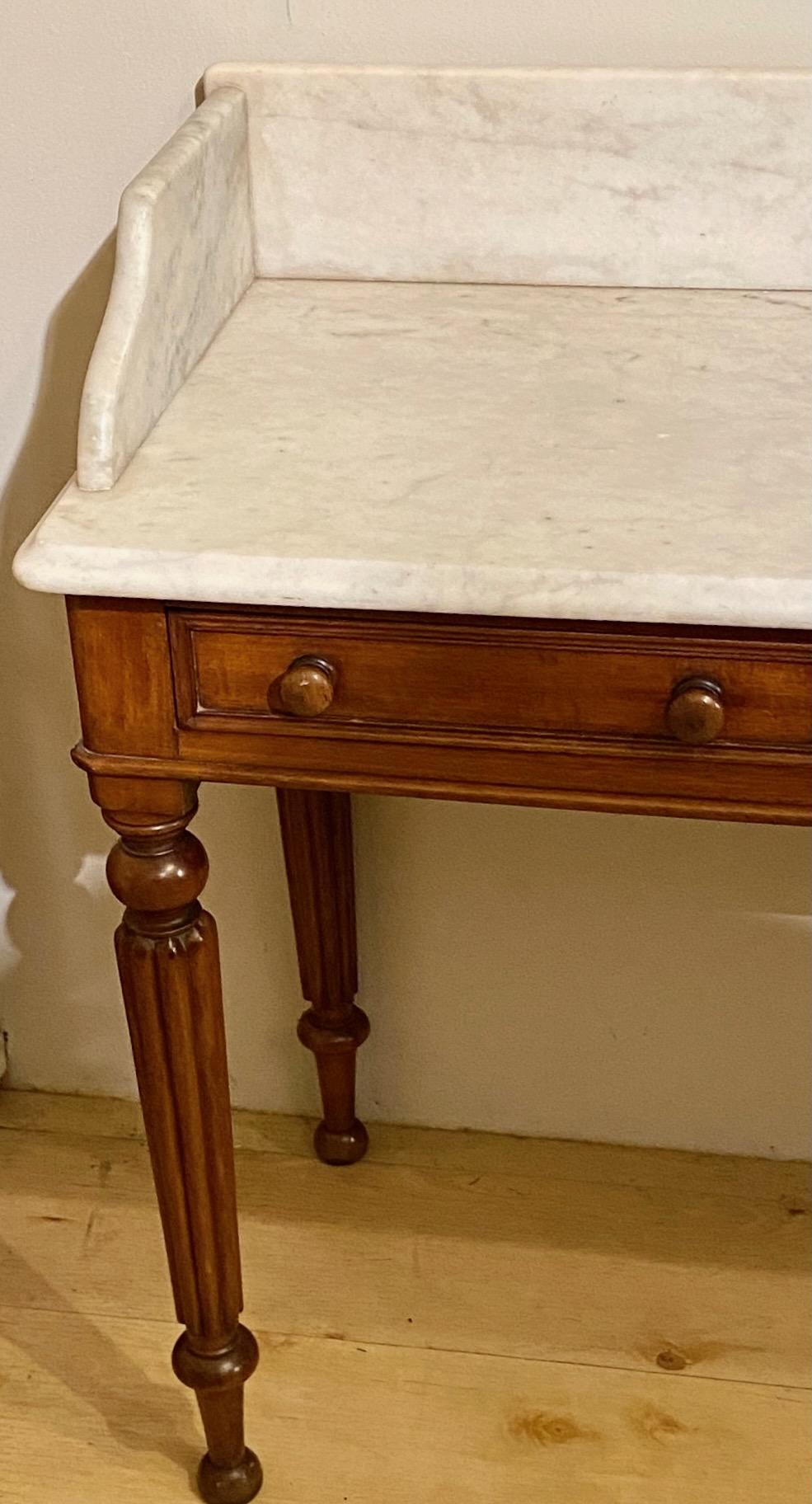 English Mahogany and Marble Wash Stand / Dressing Table, Early 19th Century 1