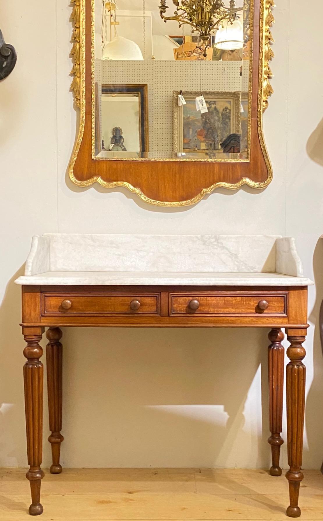 English Mahogany and Marble Wash Stand / Dressing Table, Early 19th Century 3