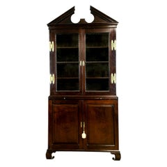 English Mahogany and Oak George II Bookcase