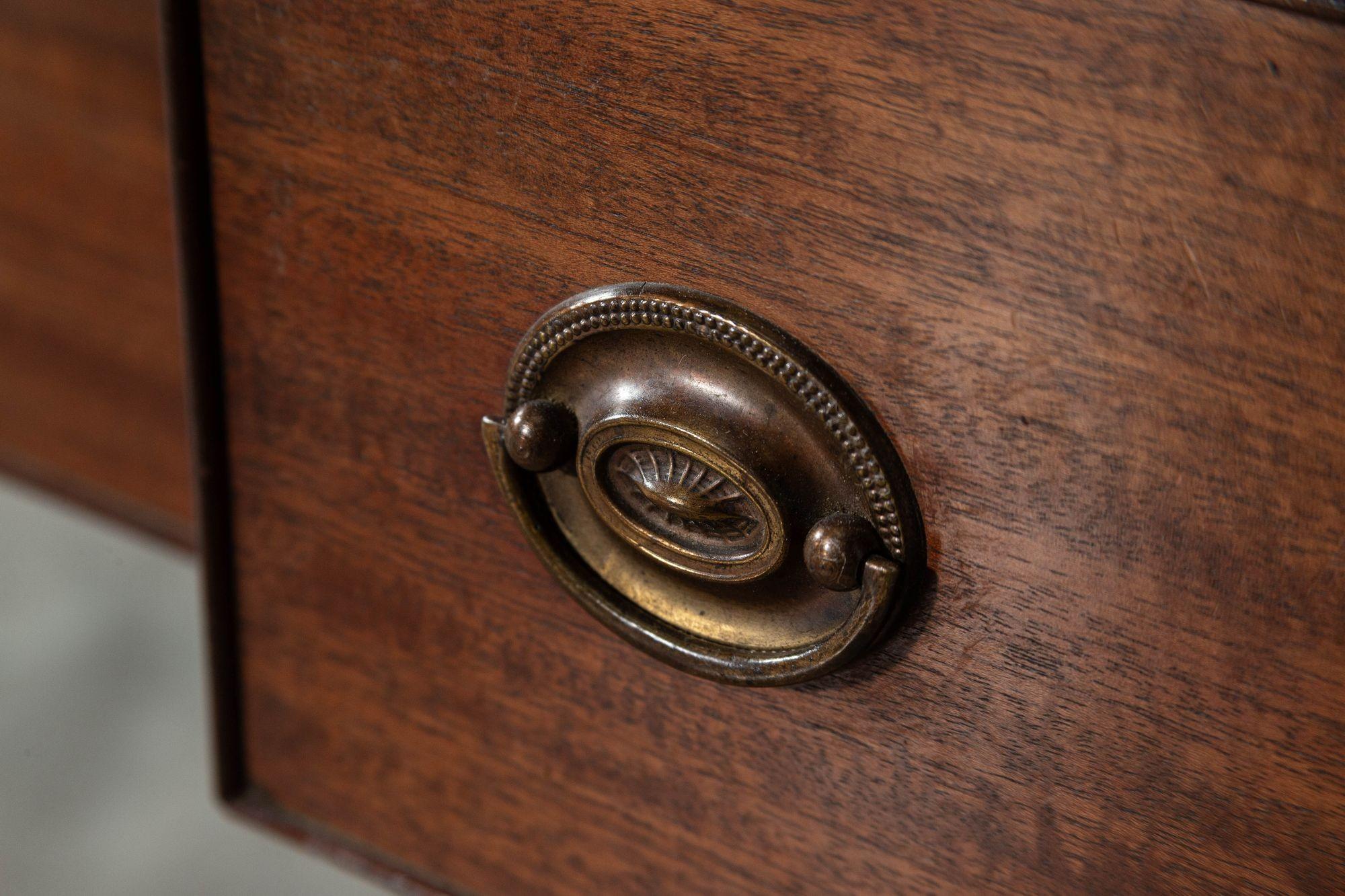 English Mahogany Arched Glazed Dresser Cabinet For Sale 5