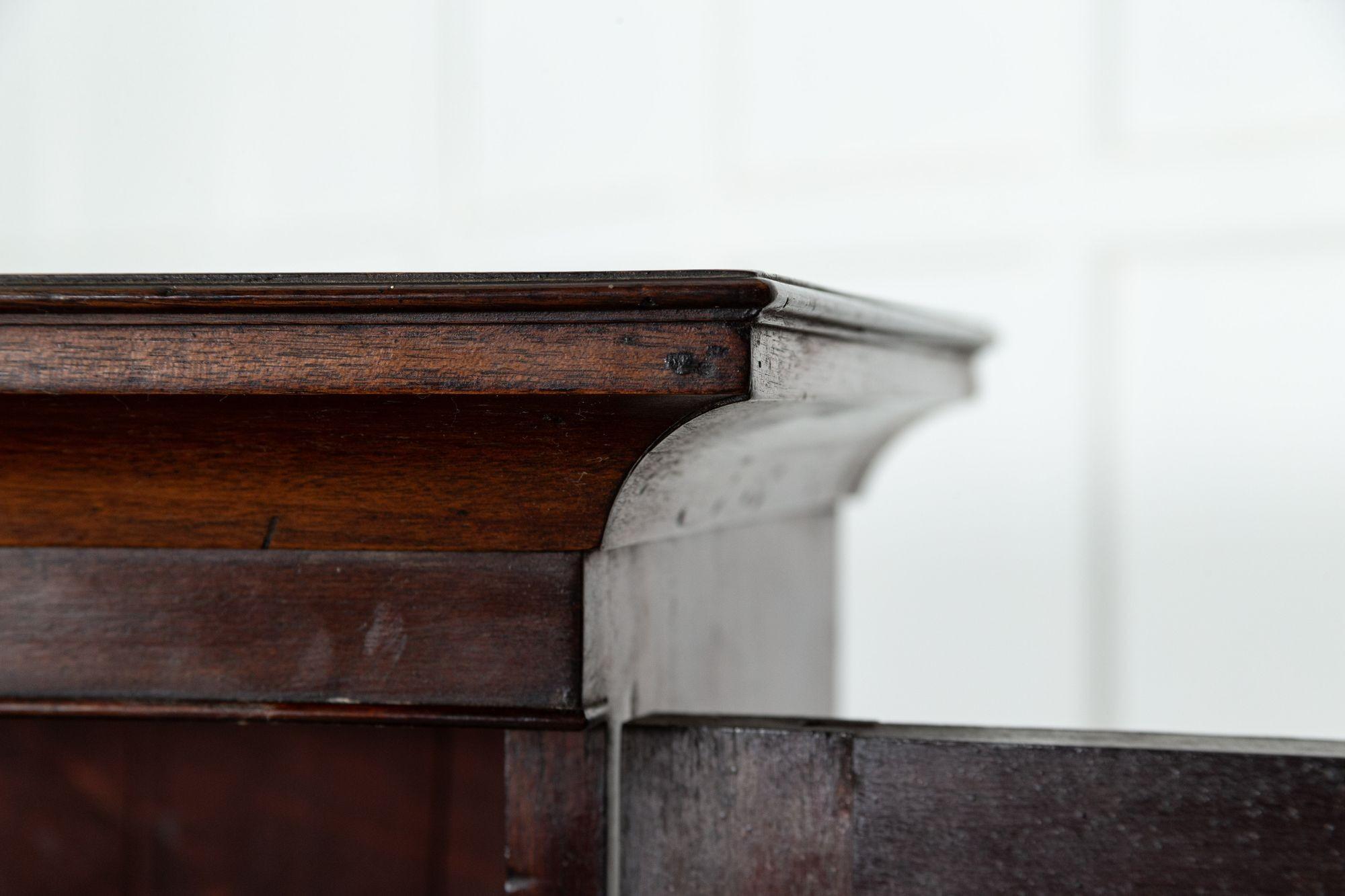 English Mahogany Arched Glazed Dresser Cabinet For Sale 6