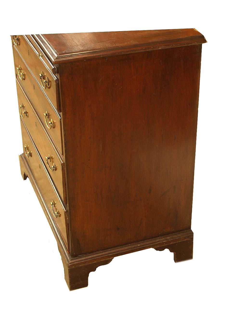 Cross-Banded English Mahogany Bachelor's Chest For Sale