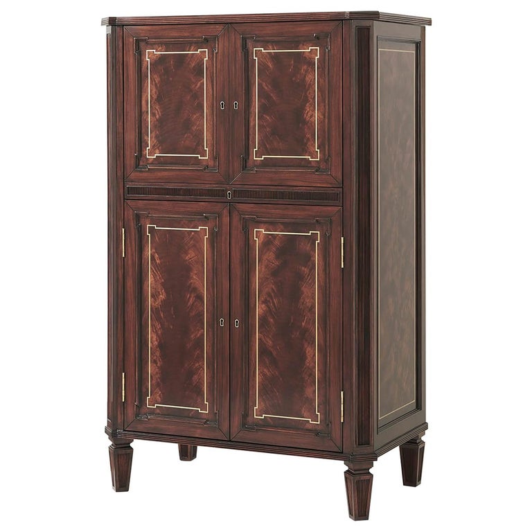 English Mahogany Bar Cabinet at 1stDibs