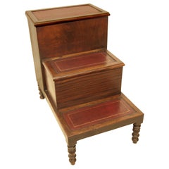 English Mahogany Bed Steps