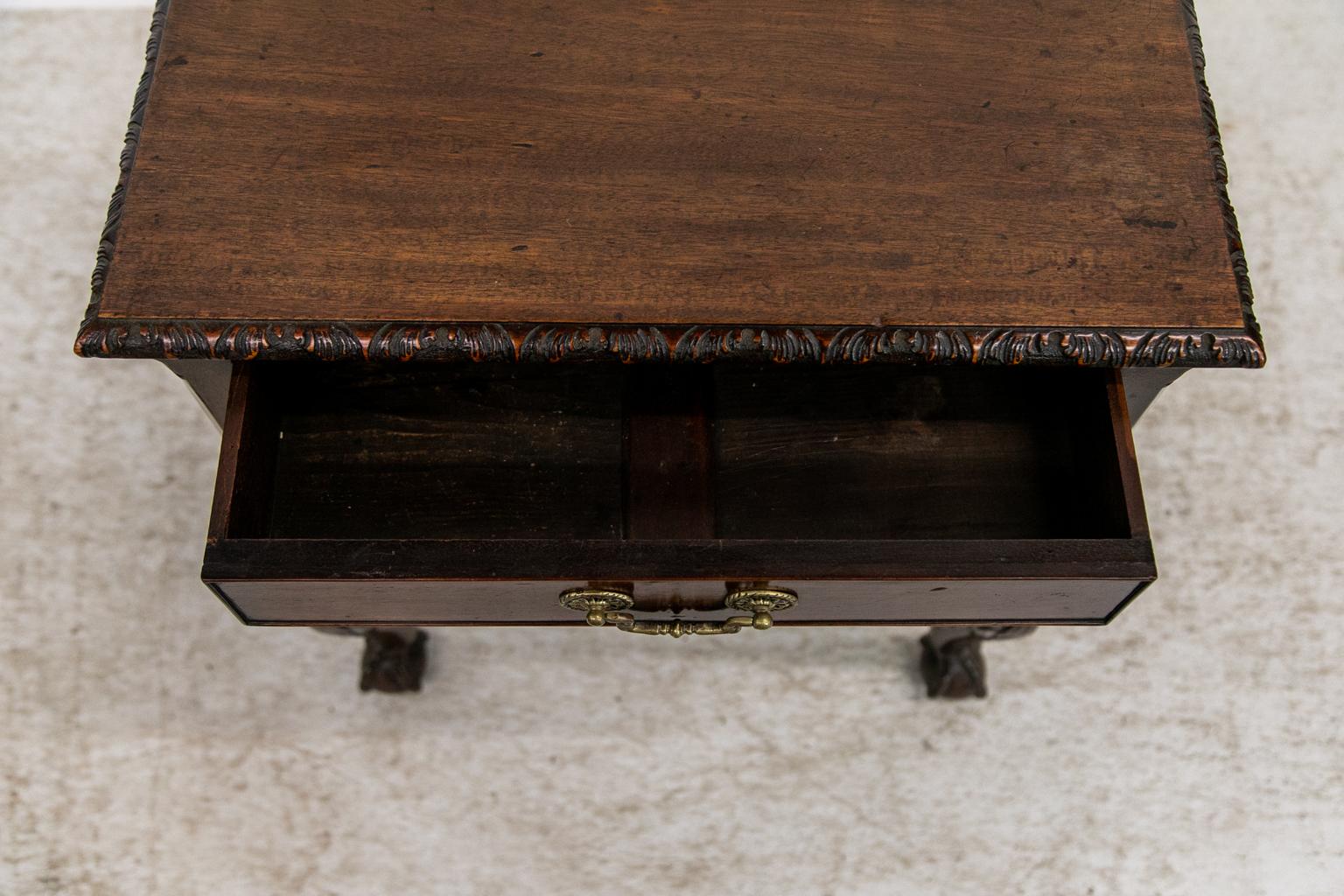 Late 19th Century English Mahogany Bedside Table For Sale