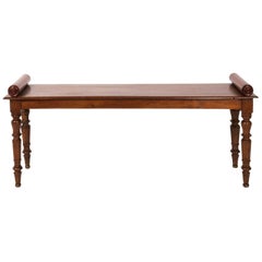 Antique English Mahogany Bench, circa 1900