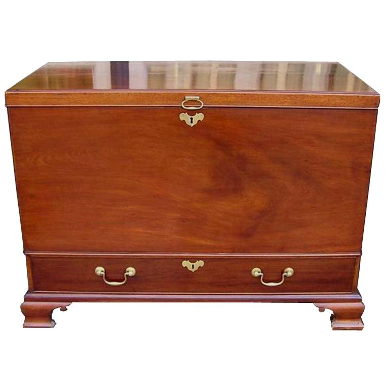 English Mahogany Blanket Chest For Sale
