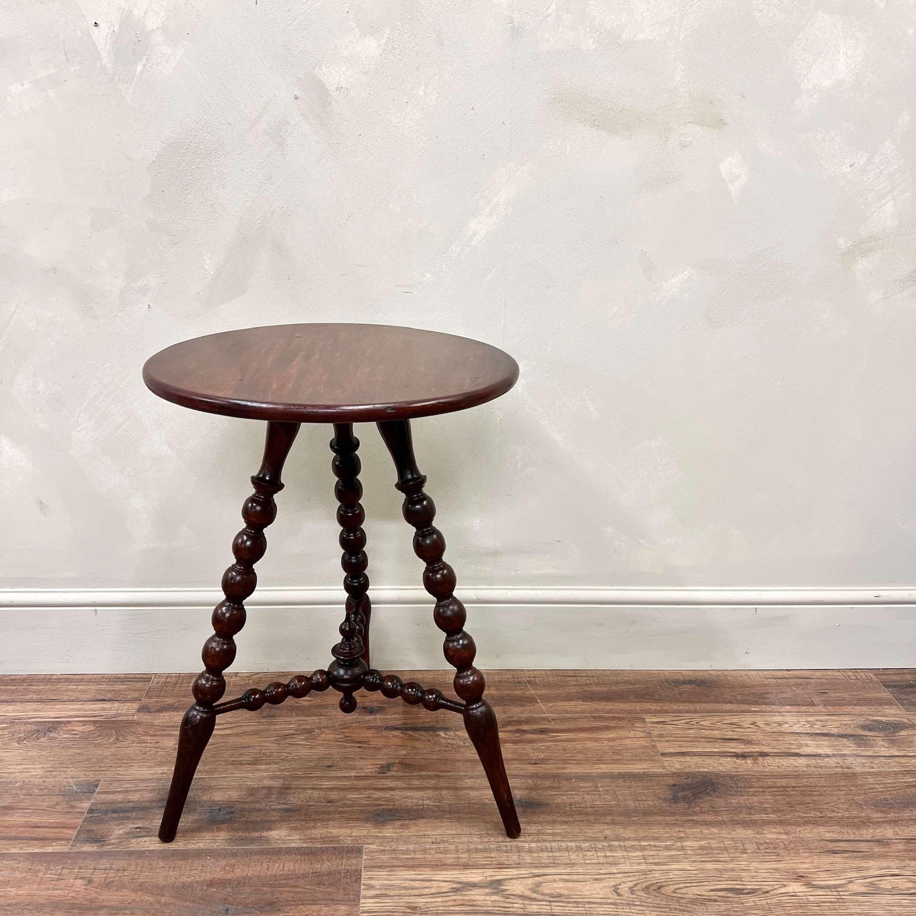 English Mahogany Bobbin Side Table 3