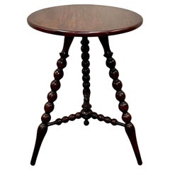 English Mahogany Bobbin Side Table