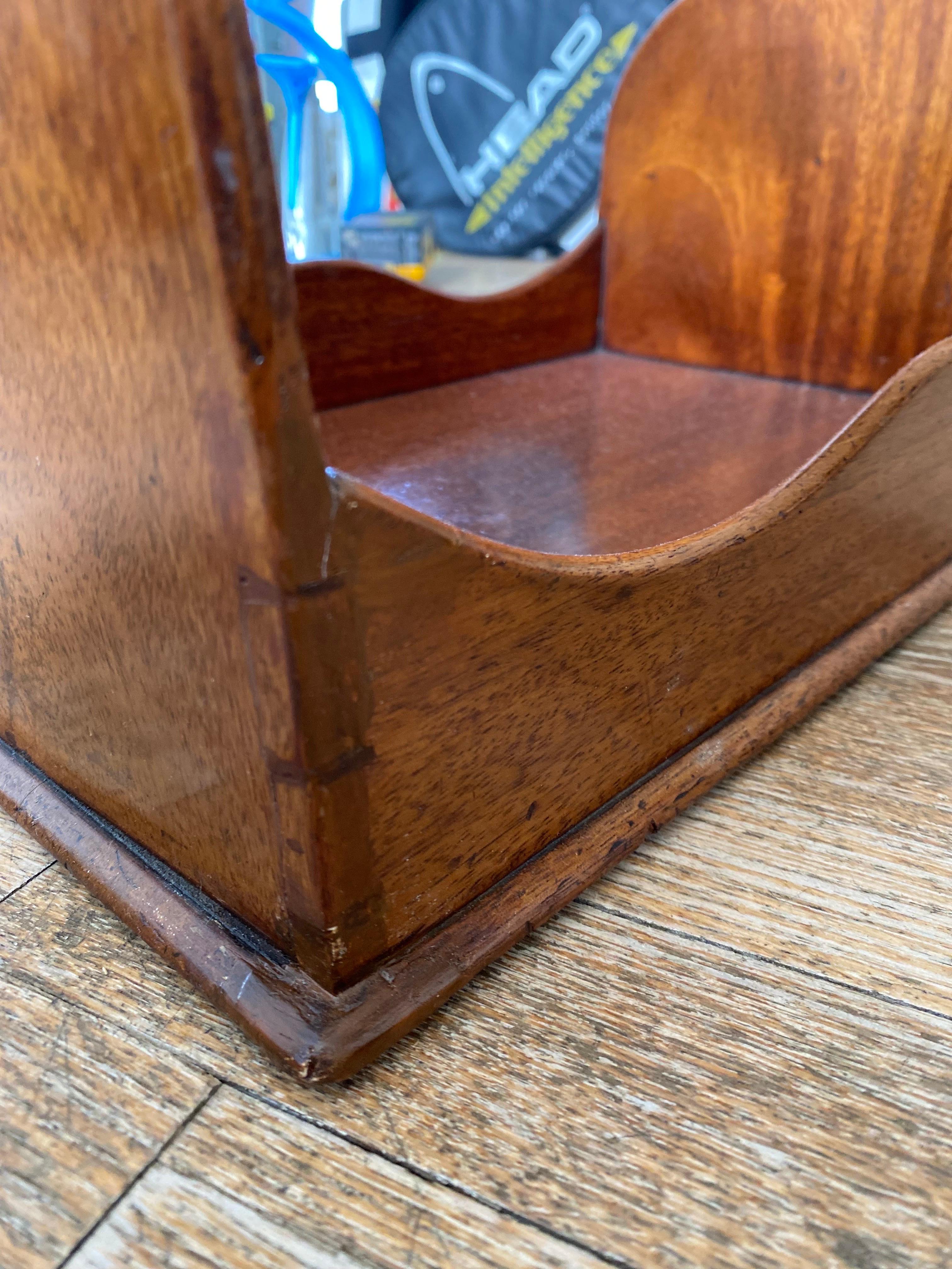 English Mahogany Book Carrier, Late 19th Century 6