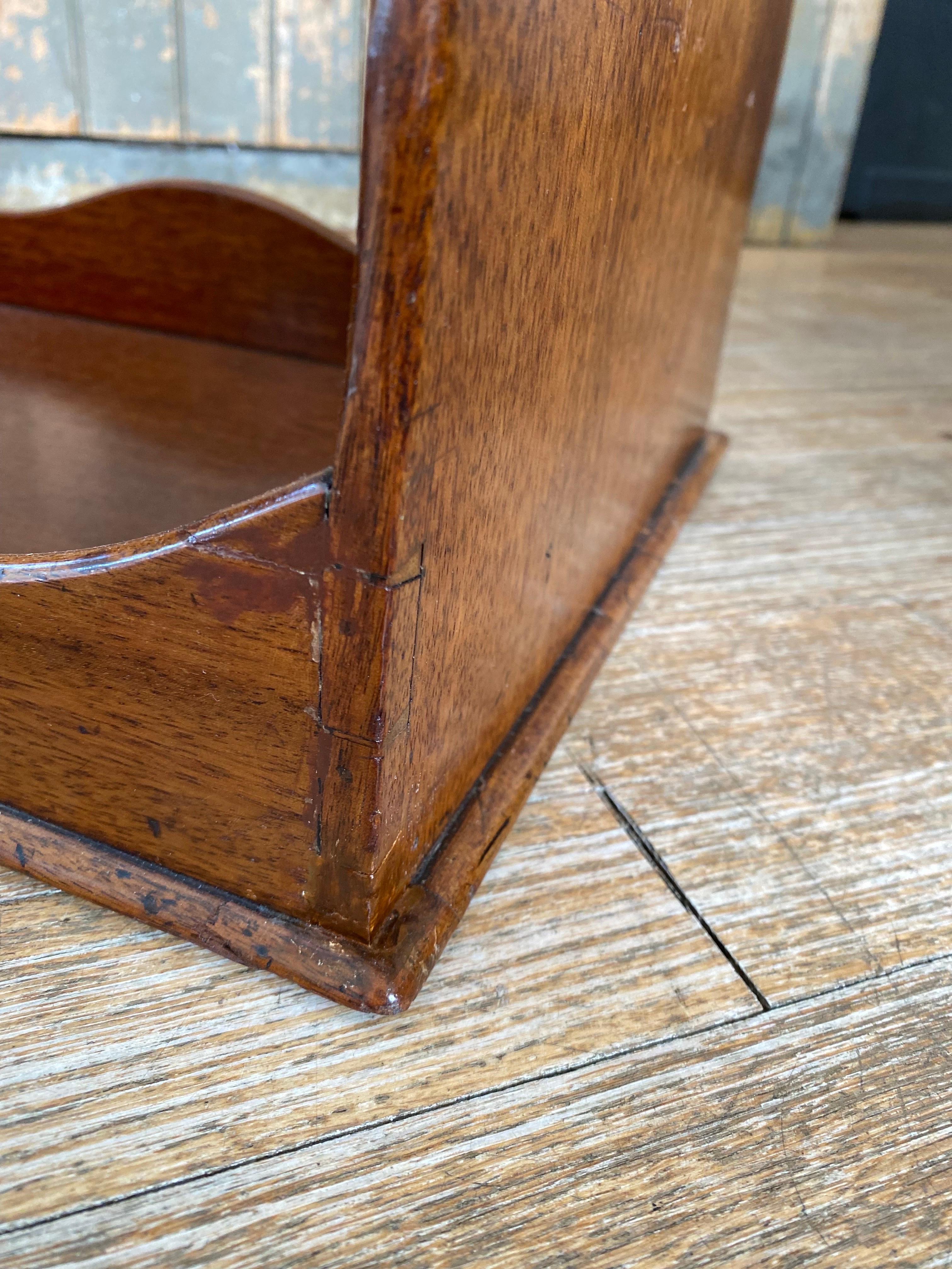 English Mahogany Book Carrier, Late 19th Century 7