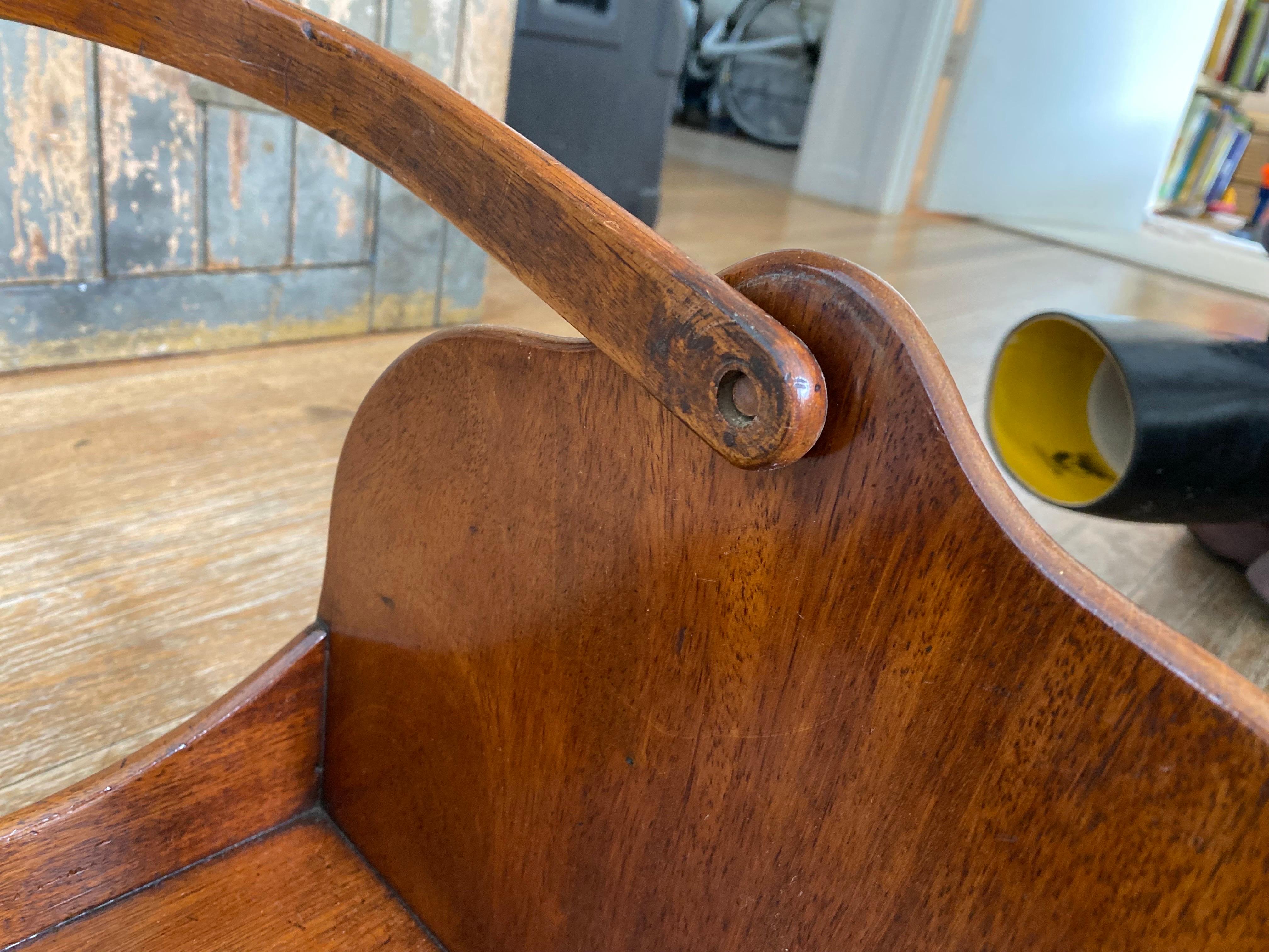 English Mahogany Book Carrier, Late 19th Century 9