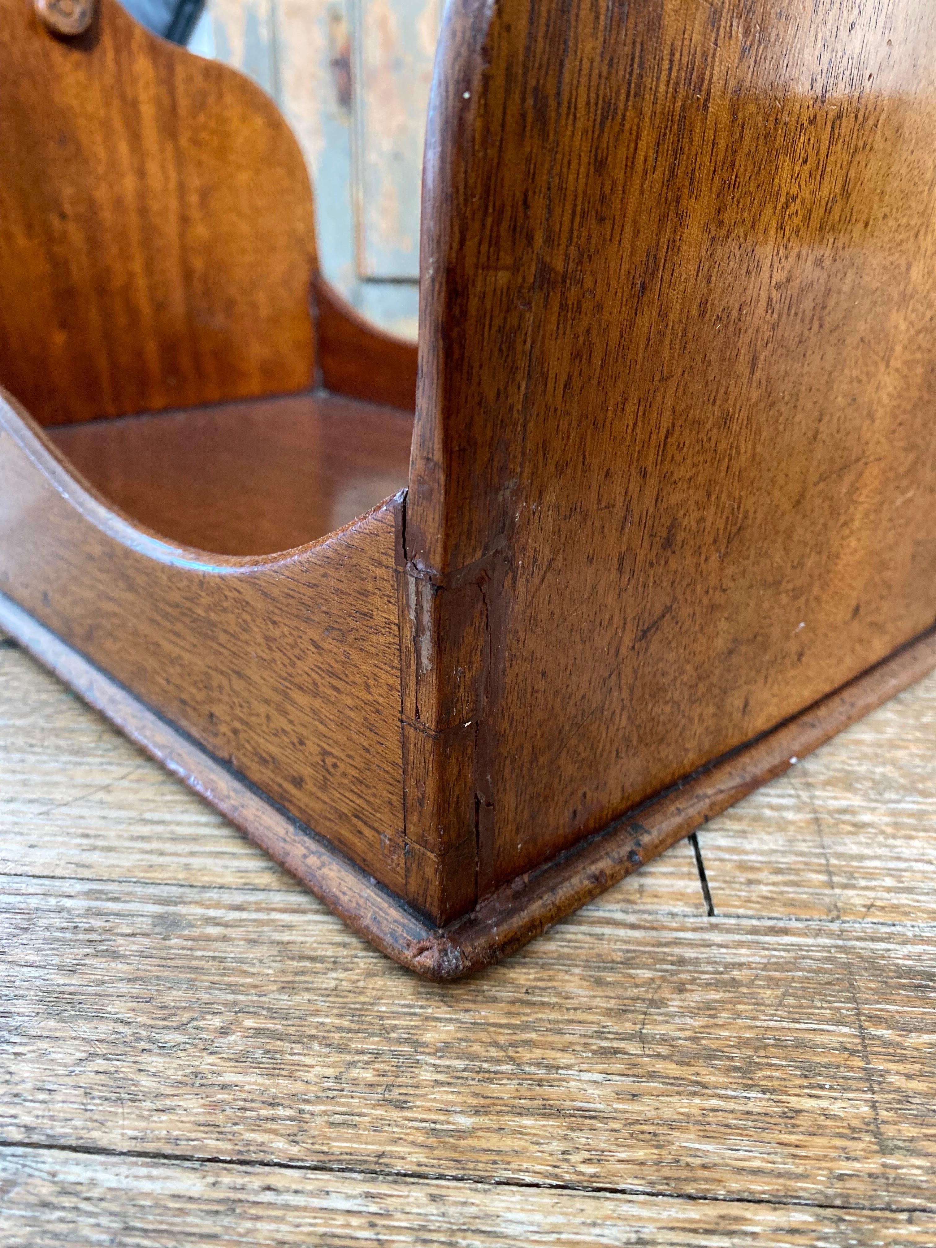 English Mahogany Book Carrier, Late 19th Century 4
