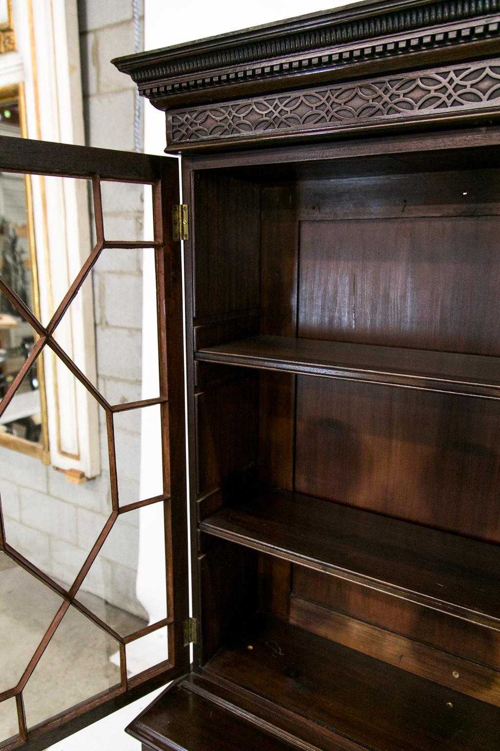 20th Century English Mahogany Book/Display Case For Sale