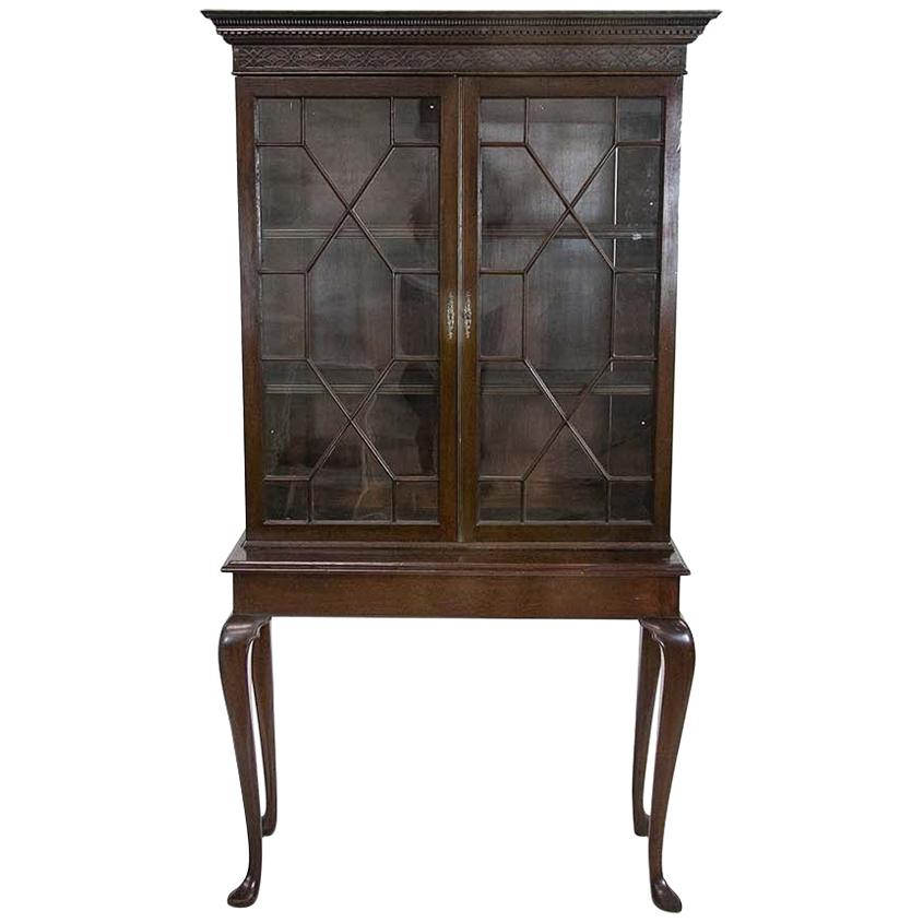 English Mahogany Book/Display Case For Sale
