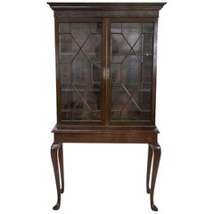 Antique English Mahogany Book/Display Case