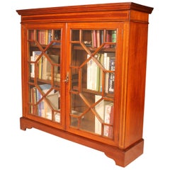 Antique English Mahogany Bookcase Edwardian