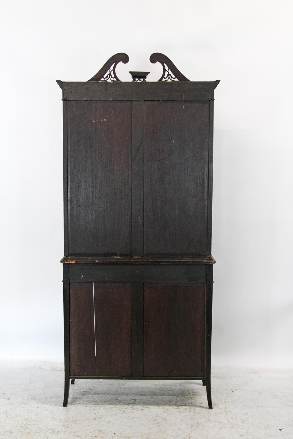English Mahogany Bookcase on Stand For Sale 11