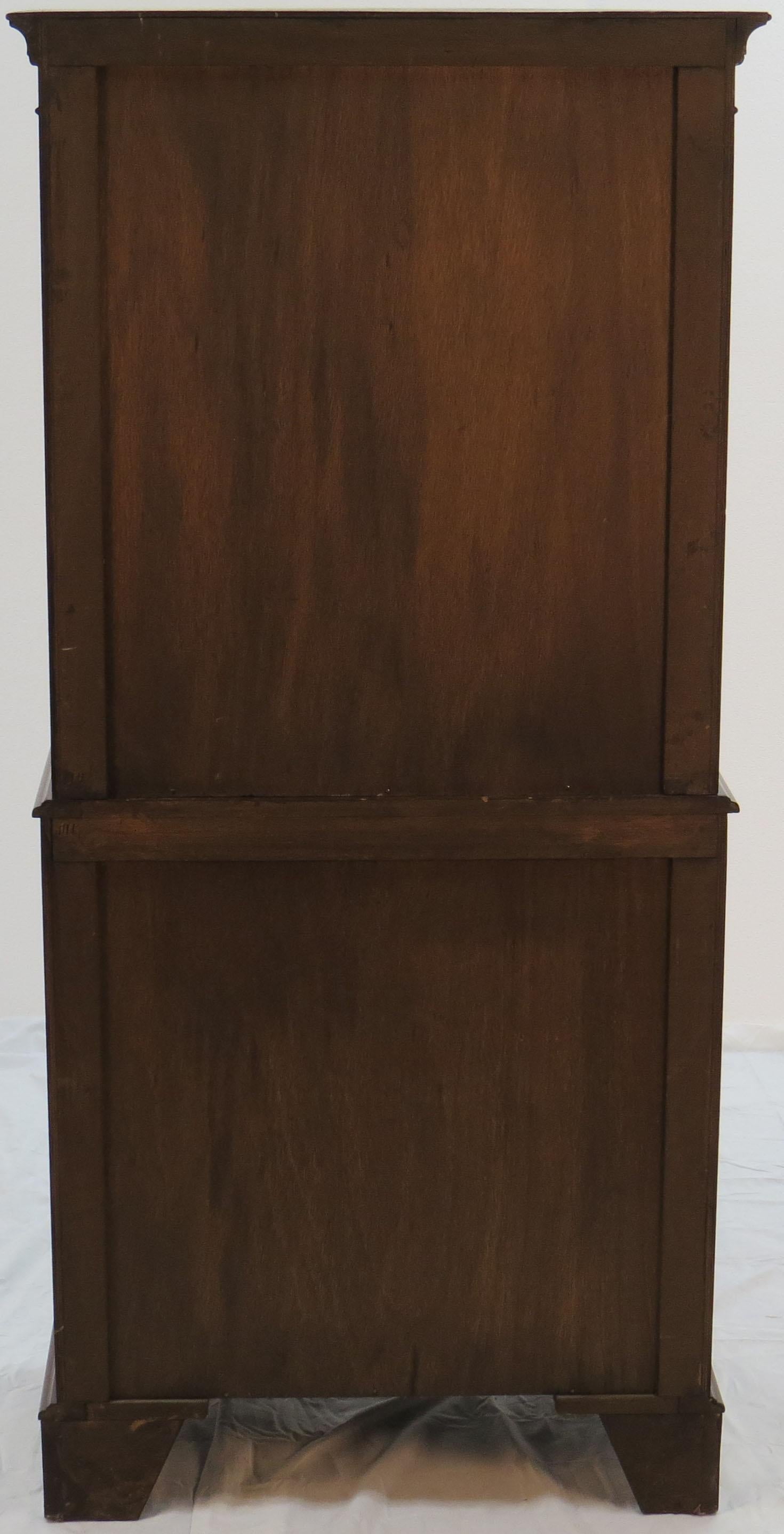 English Mahogany Bow Fronted Liquor Cabinet Cocktail Bar Drinks Cupboard For Sale 5