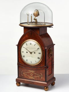 English mahogany bracket clock with Orrery by Newman & Dolland