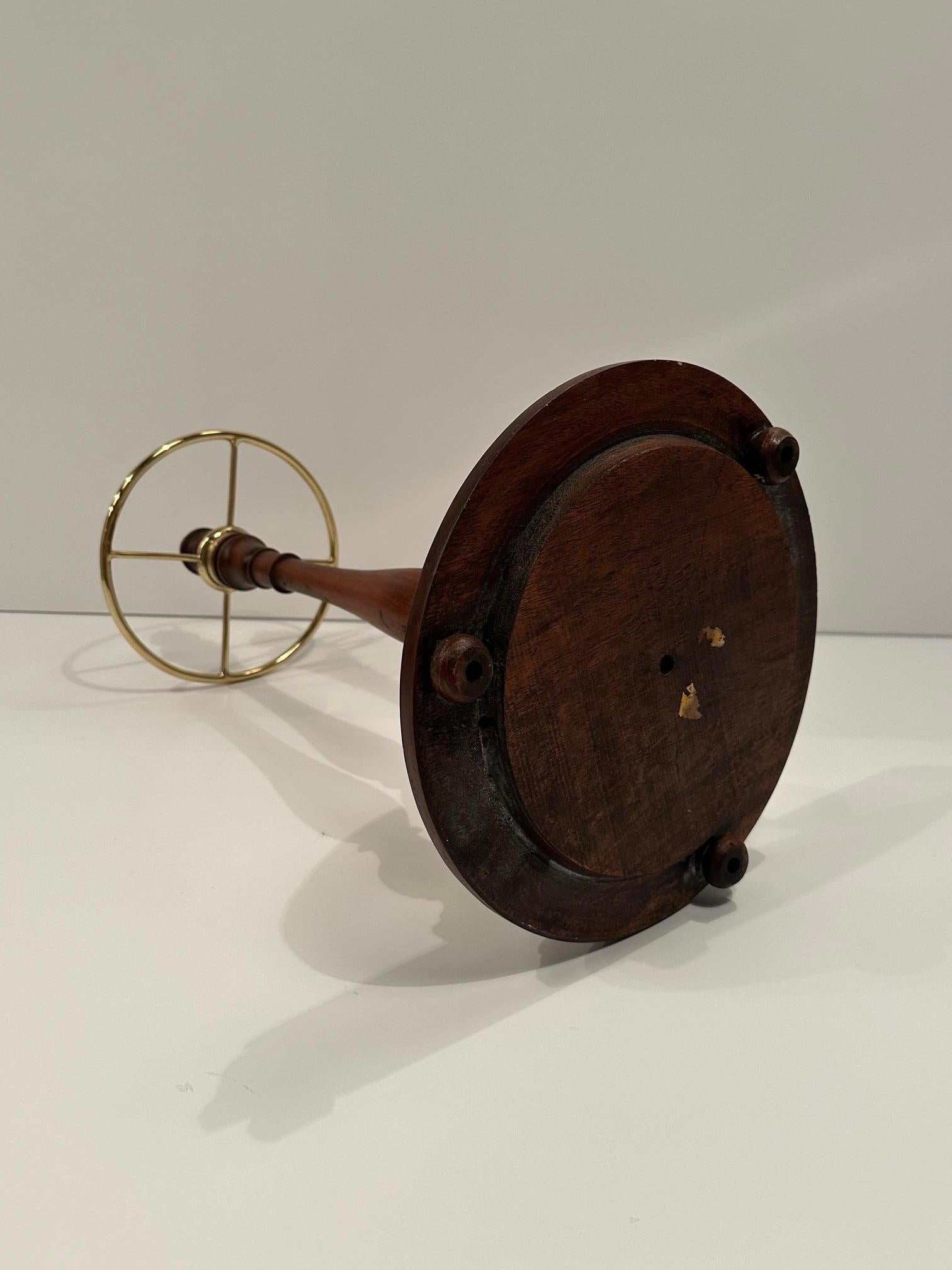 English Mahogany & Brass Antique Umbrella Stand For Sale 2