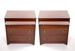English Mahogany Brass Pull Hardware Bachelor's Chests