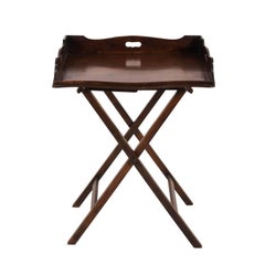 English Mahogany Butler's Tray Table