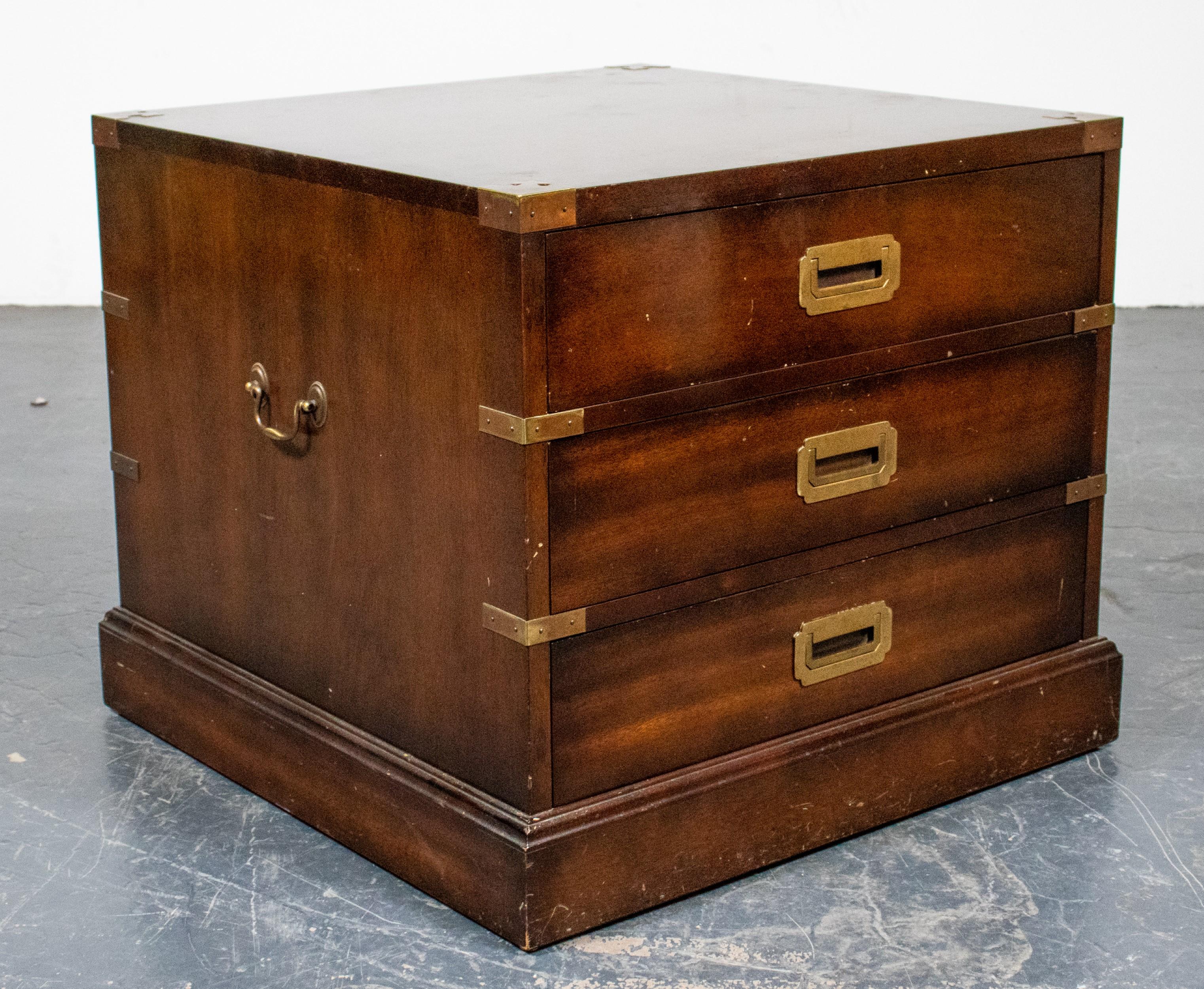 English Mahogany Campaign Chest of Drawers, Pair For Sale 1