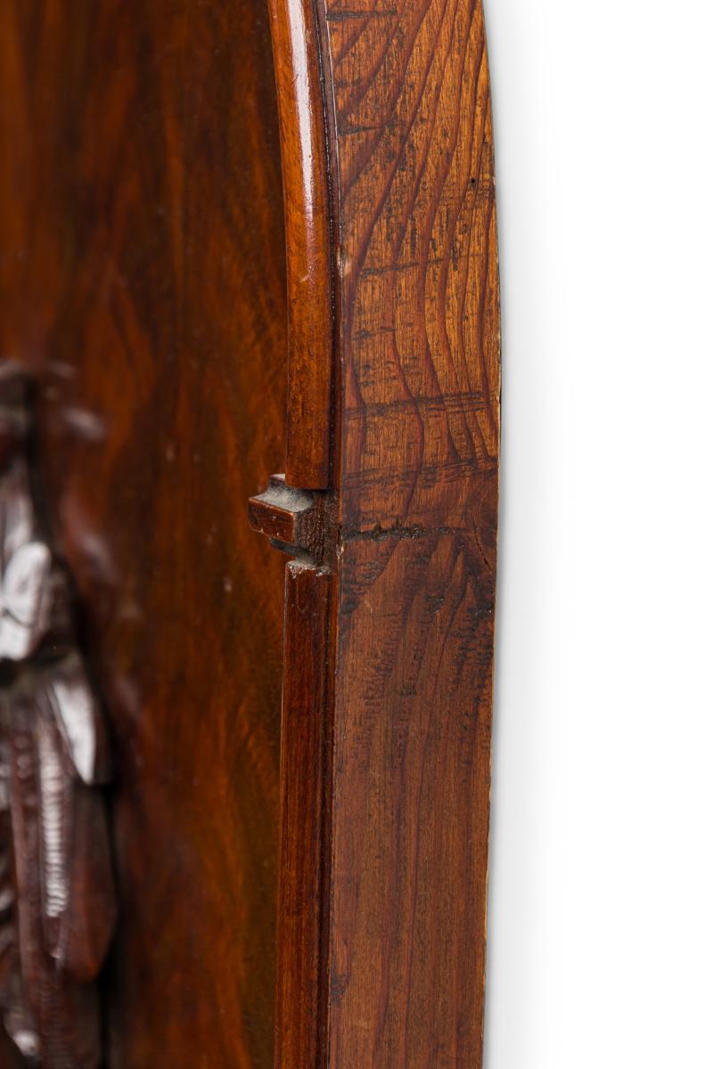 19th Century English Mahogany Carved Animal Game Wall Plaque For Sale