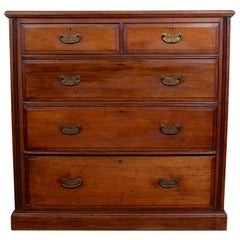 Antique English Mahogany Chest of Drawers Victorian, 19th Century