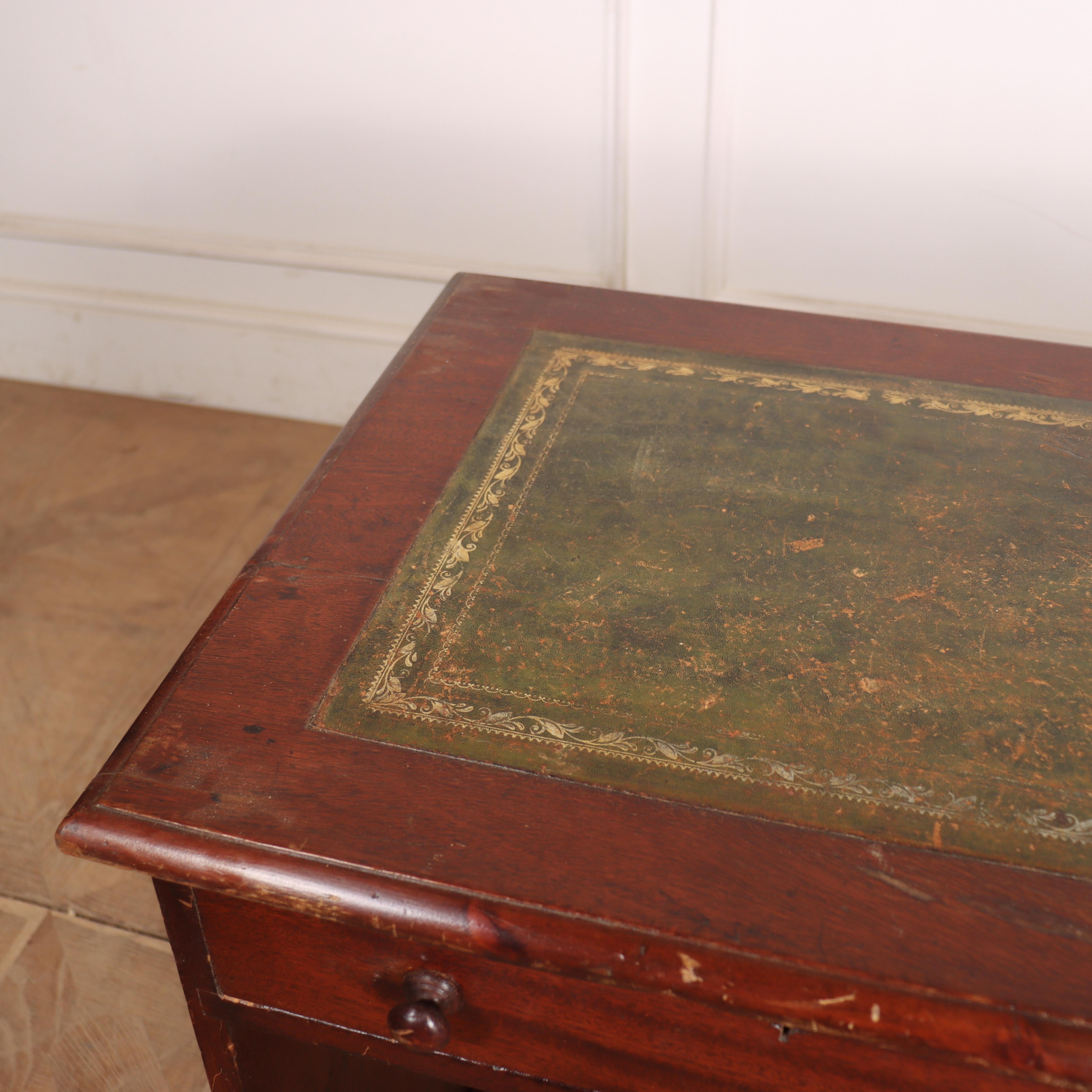 Leather English Mahogany Child's Desk For Sale