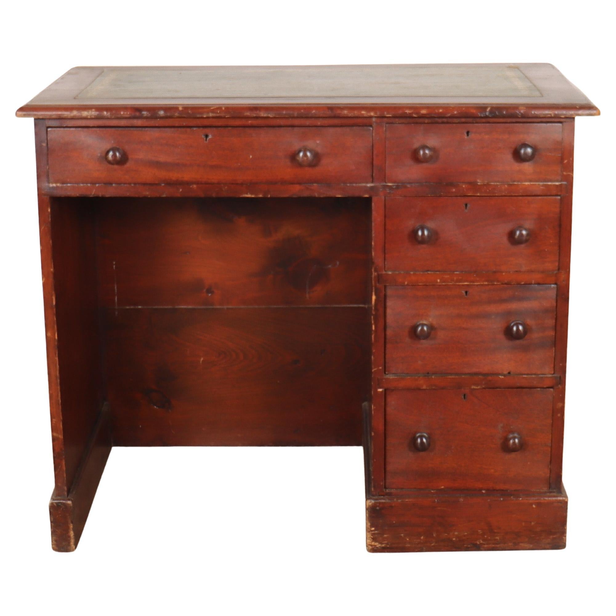 English Mahogany Child's Desk For Sale