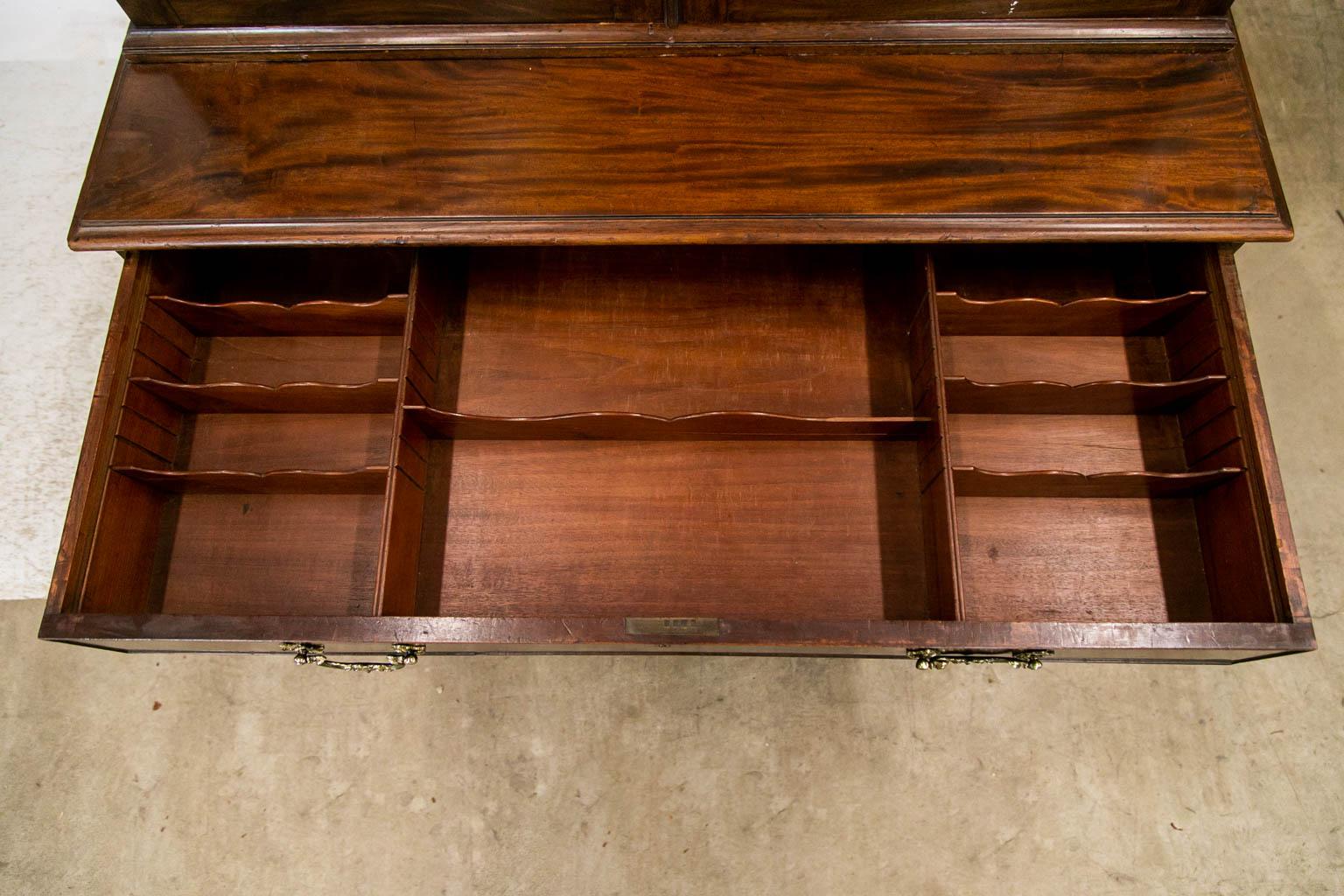 English Mahogany Chippendale Bookcase 2