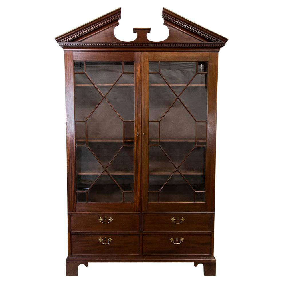 English Mahogany Chippendale Bookcase