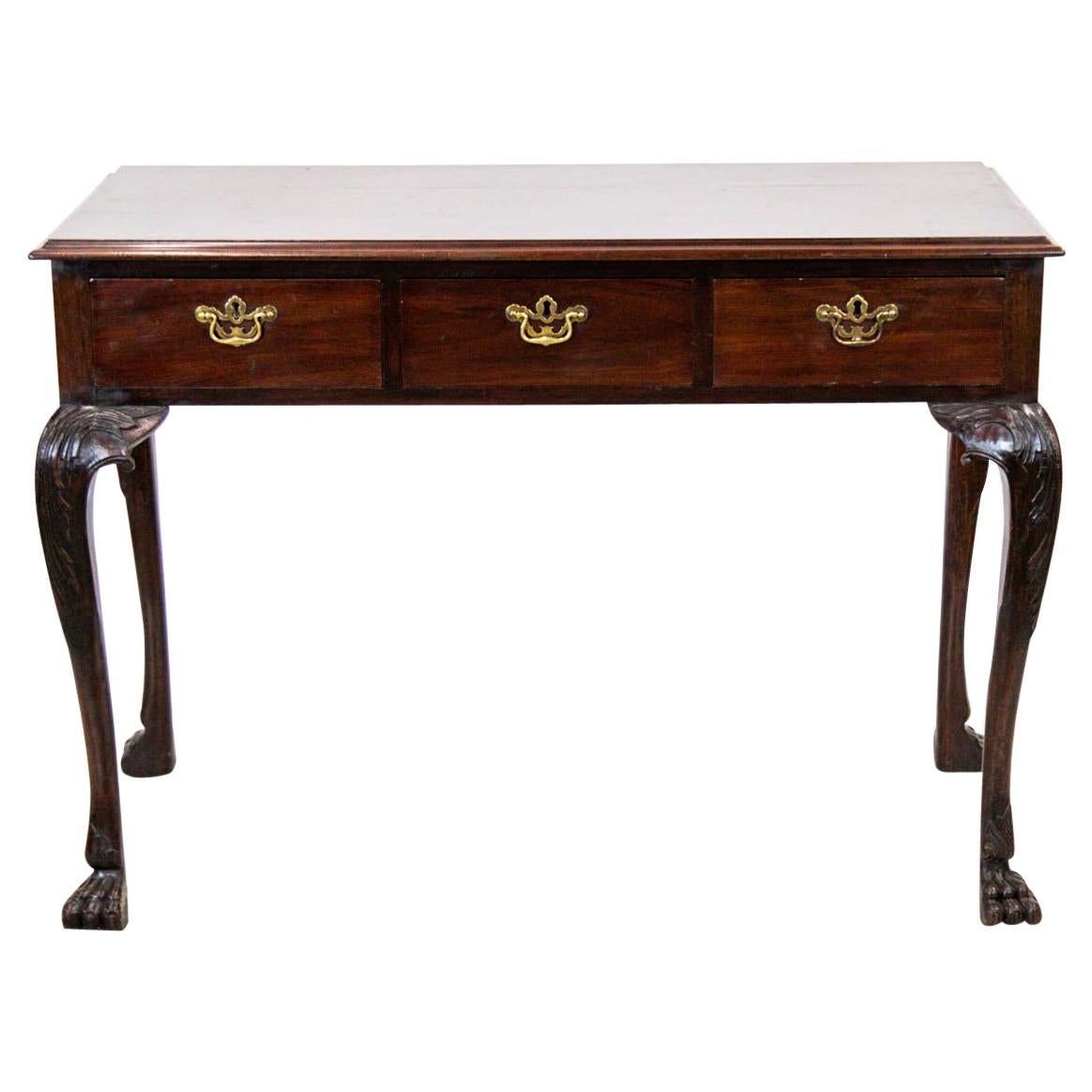English Mahogany Chippendale Console Table
