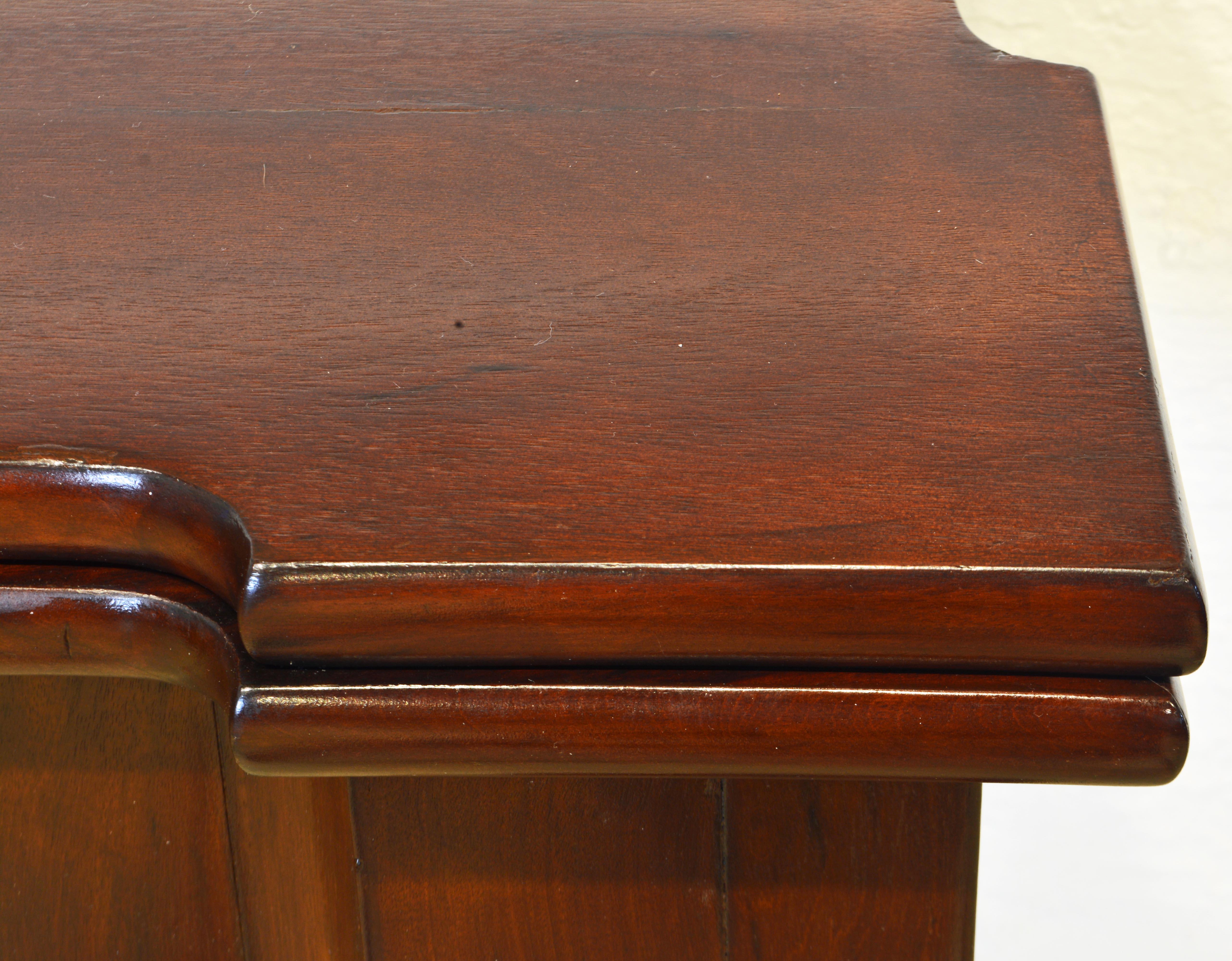Brass English Mahogany Chippendale Game Table with Claw and Ball Feet, 18th Century