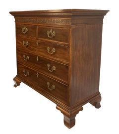 English Mahogany Chippendale Style Chest Of Drawers
