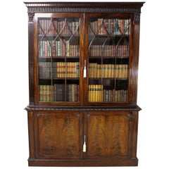 English Mahogany Chippendale Style Library Bookcase