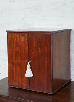 English Mahogany Collector's Cabinet / Drinks Table