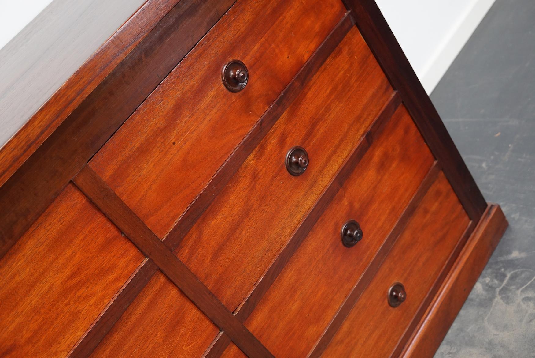 English Mahogany Commode or Bank of Drawers, 1930s For Sale 7