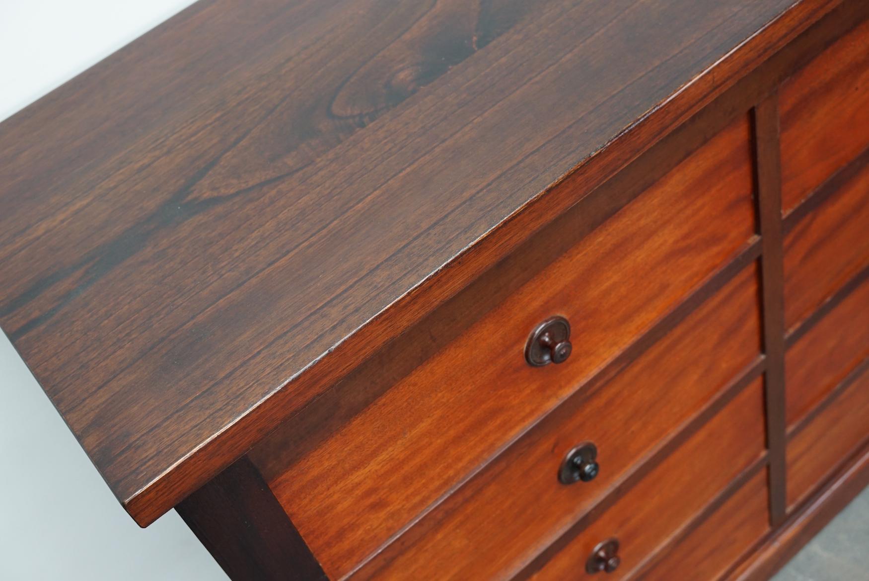 Mid-20th Century English Mahogany Commode or Bank of Drawers, 1930s For Sale