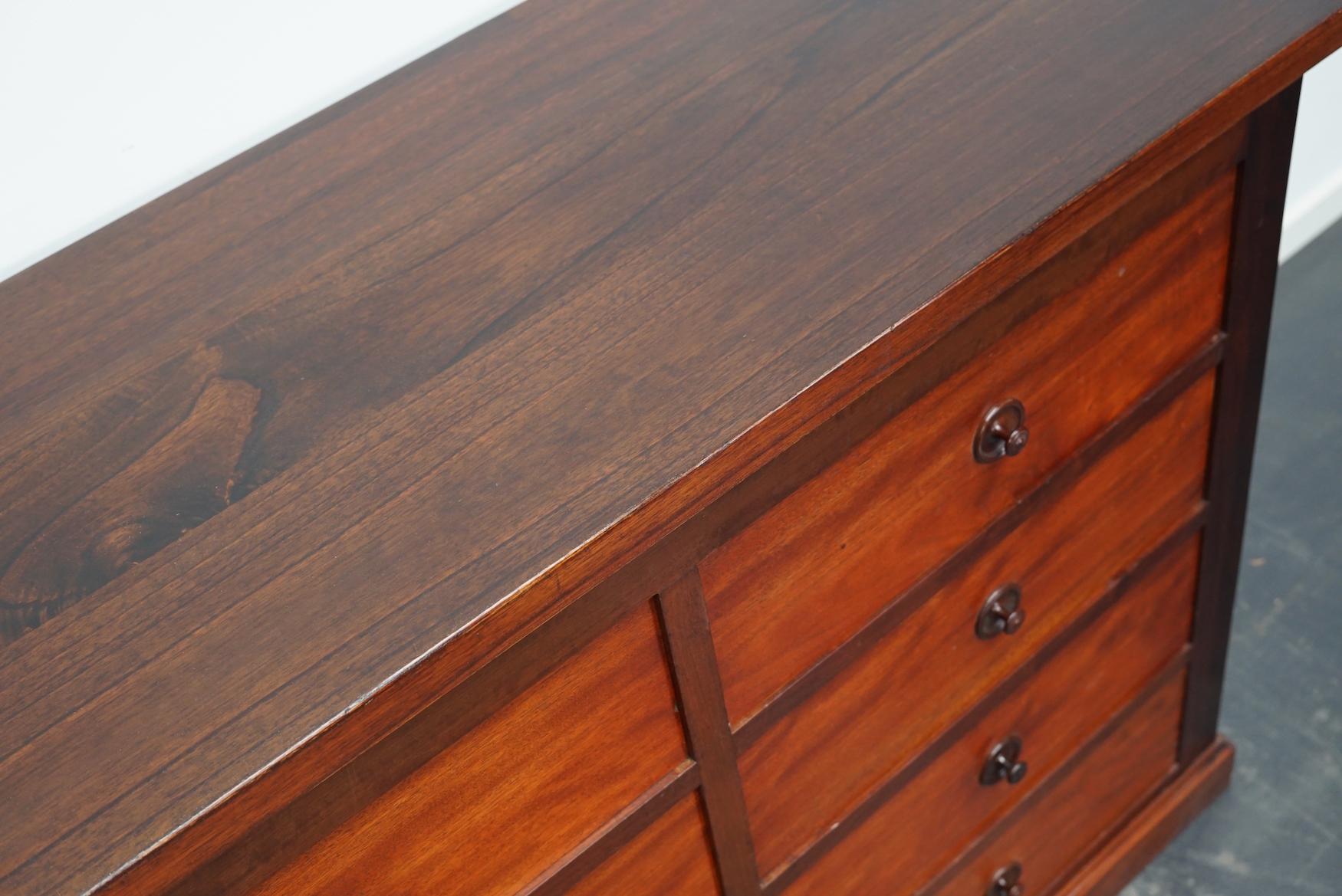 English Mahogany Commode or Bank of Drawers, 1930s For Sale 1