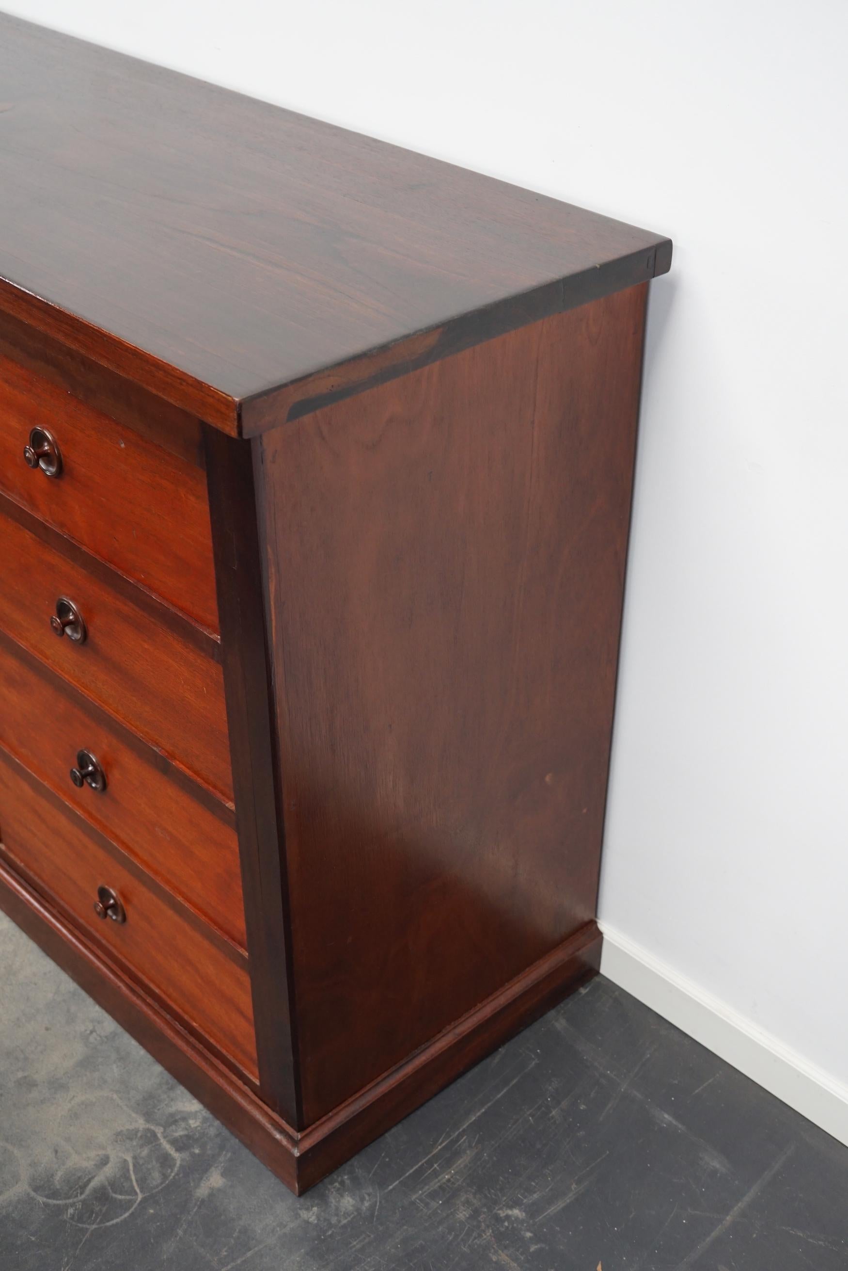 English Mahogany Commode or Bank of Drawers, 1930s For Sale 3