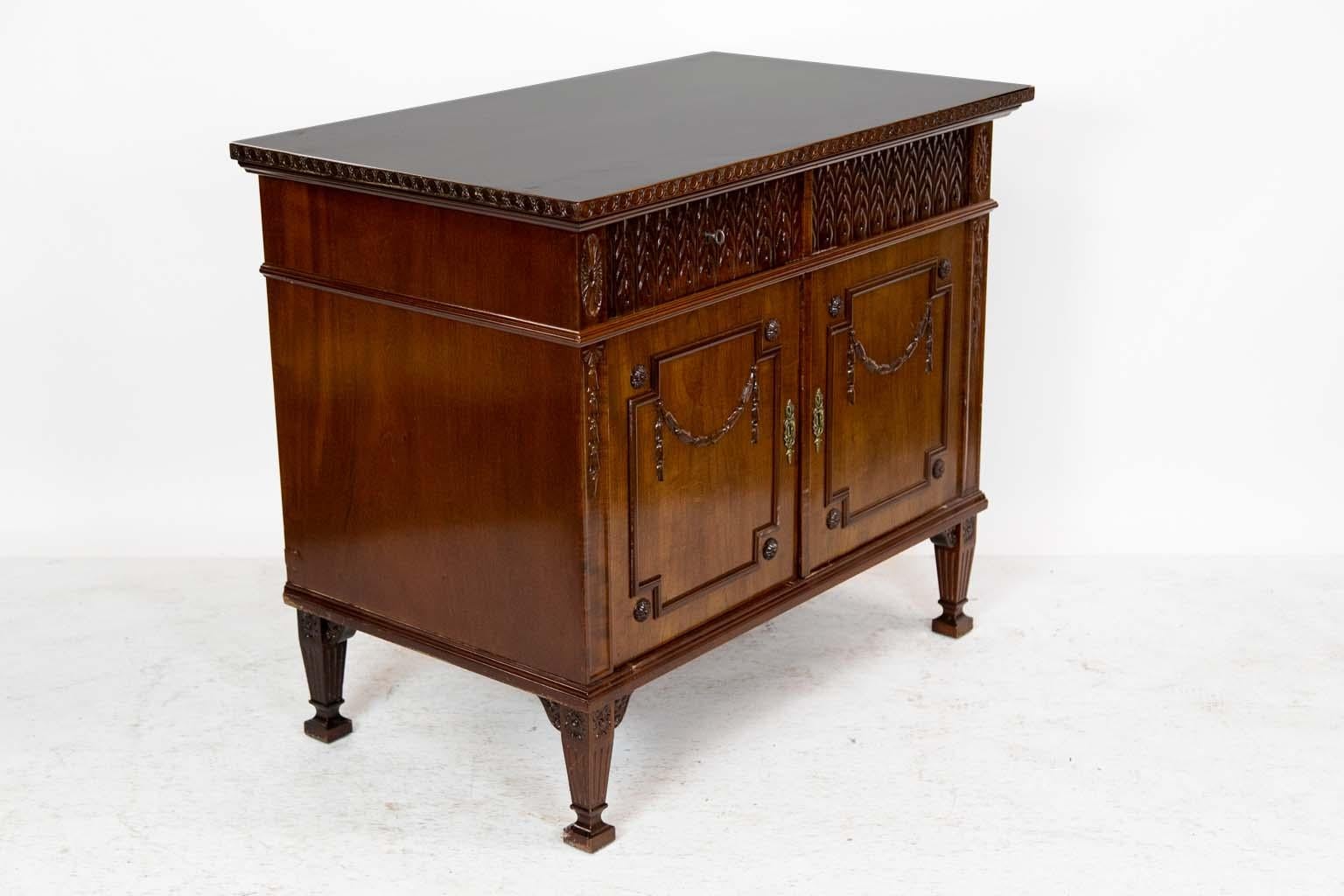 English Mahogany Console Cabinet For Sale 5