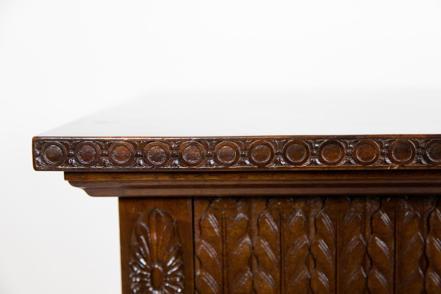 English Mahogany Console Cabinet For Sale 1
